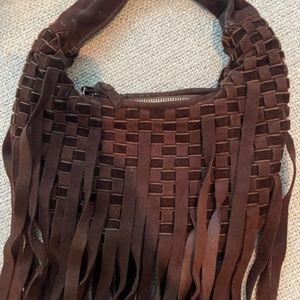 RARE Bottega Veneta Suede Woven Mini Bag